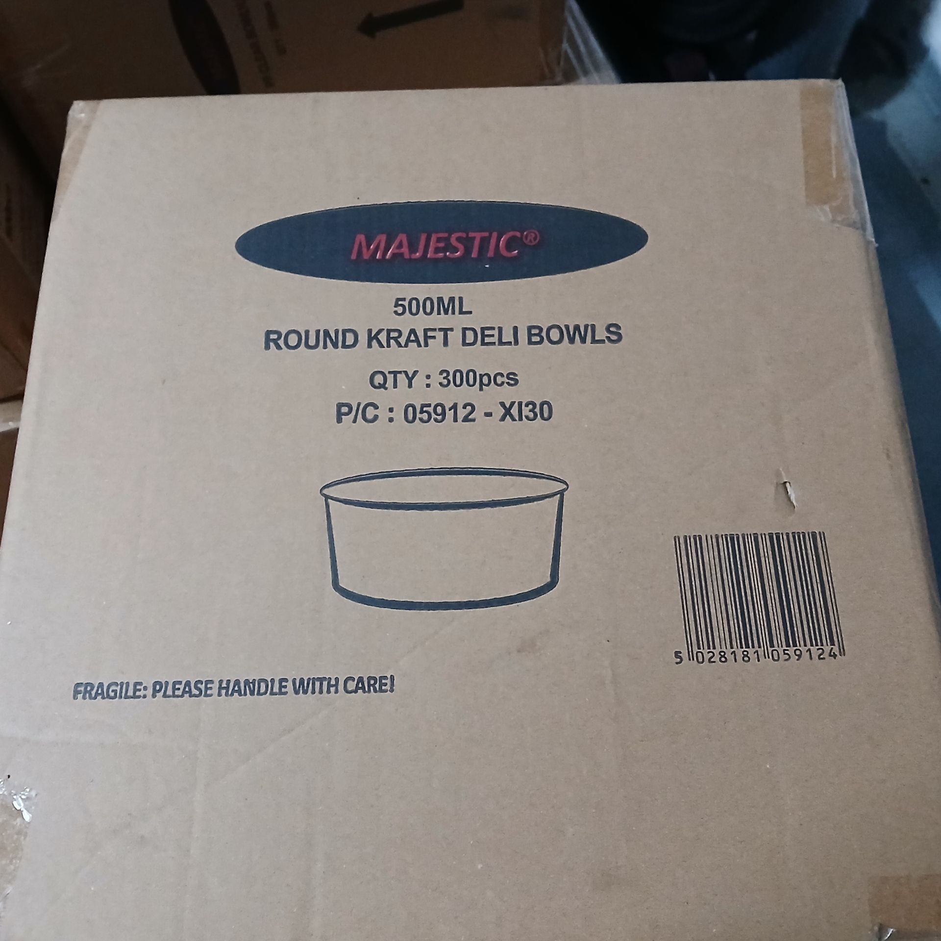 Round Kraft Deli Bowls 500