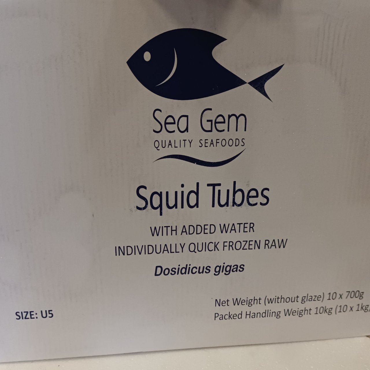 Frozen Squid Tubes
