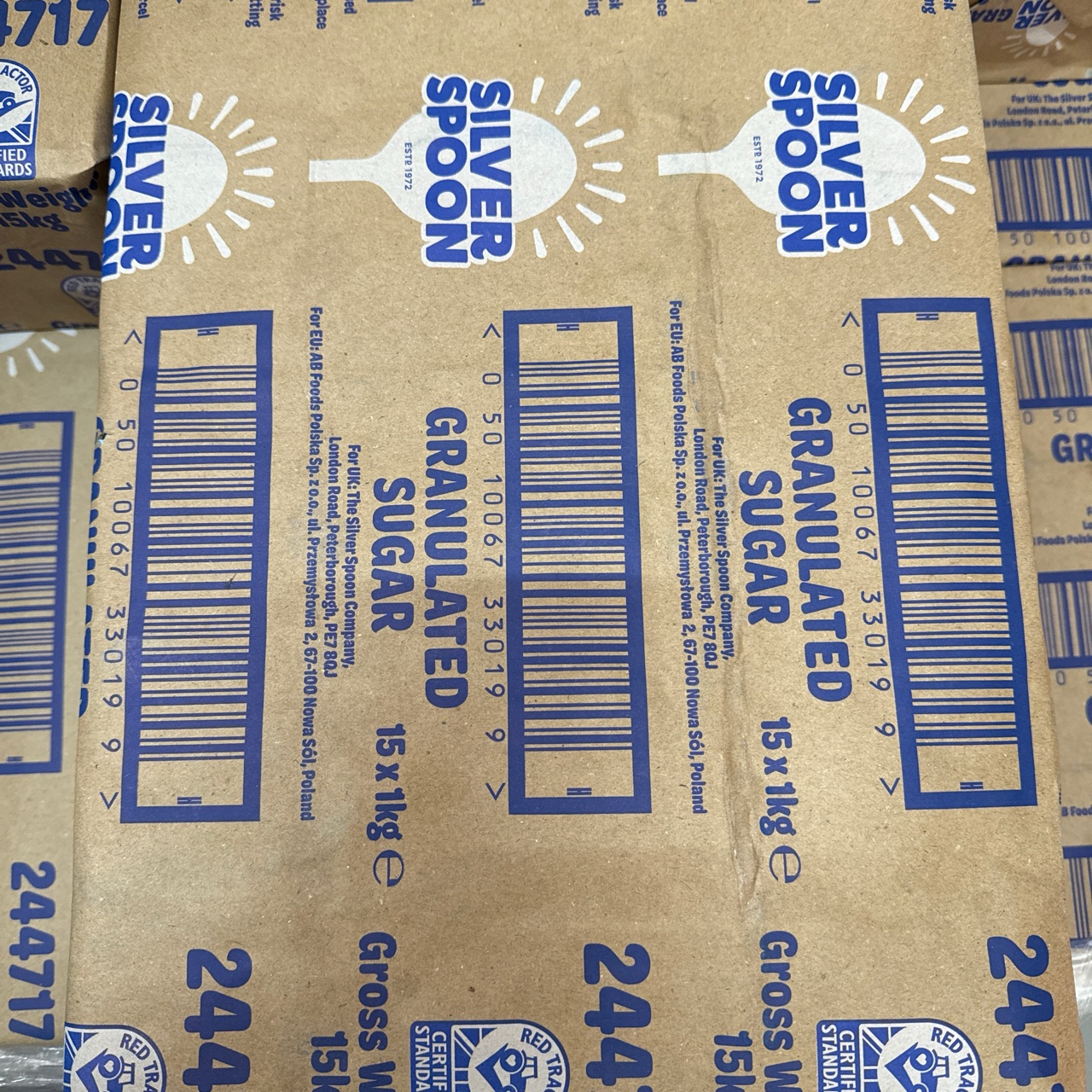 15x1kg Britannia Granulated Sugar