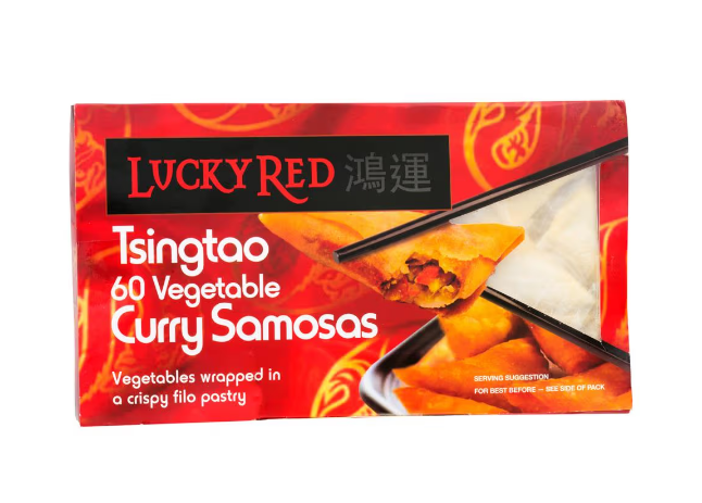 Lucky Red Curry Samosas