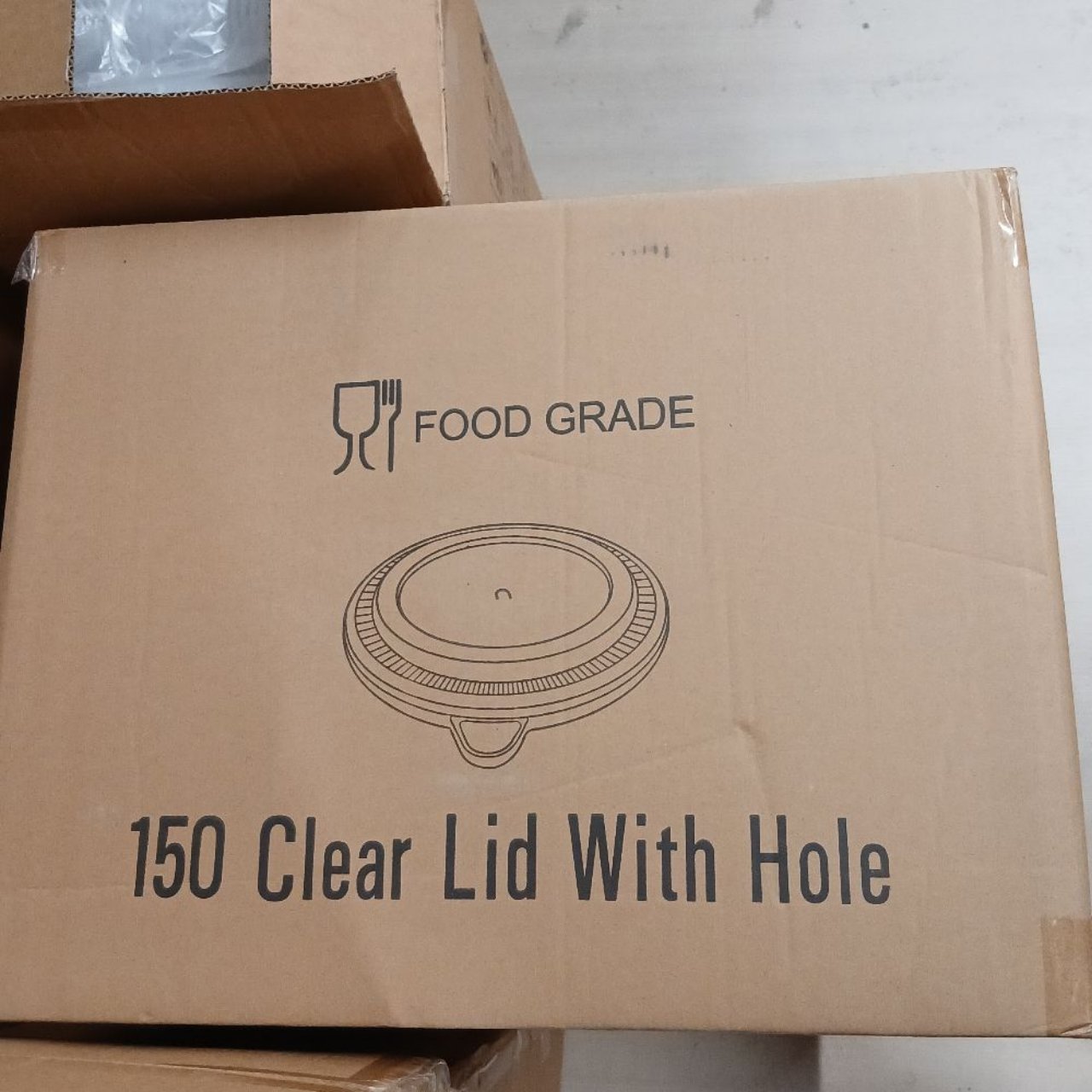 150 Clear Lids For Kraft Paper Bowl