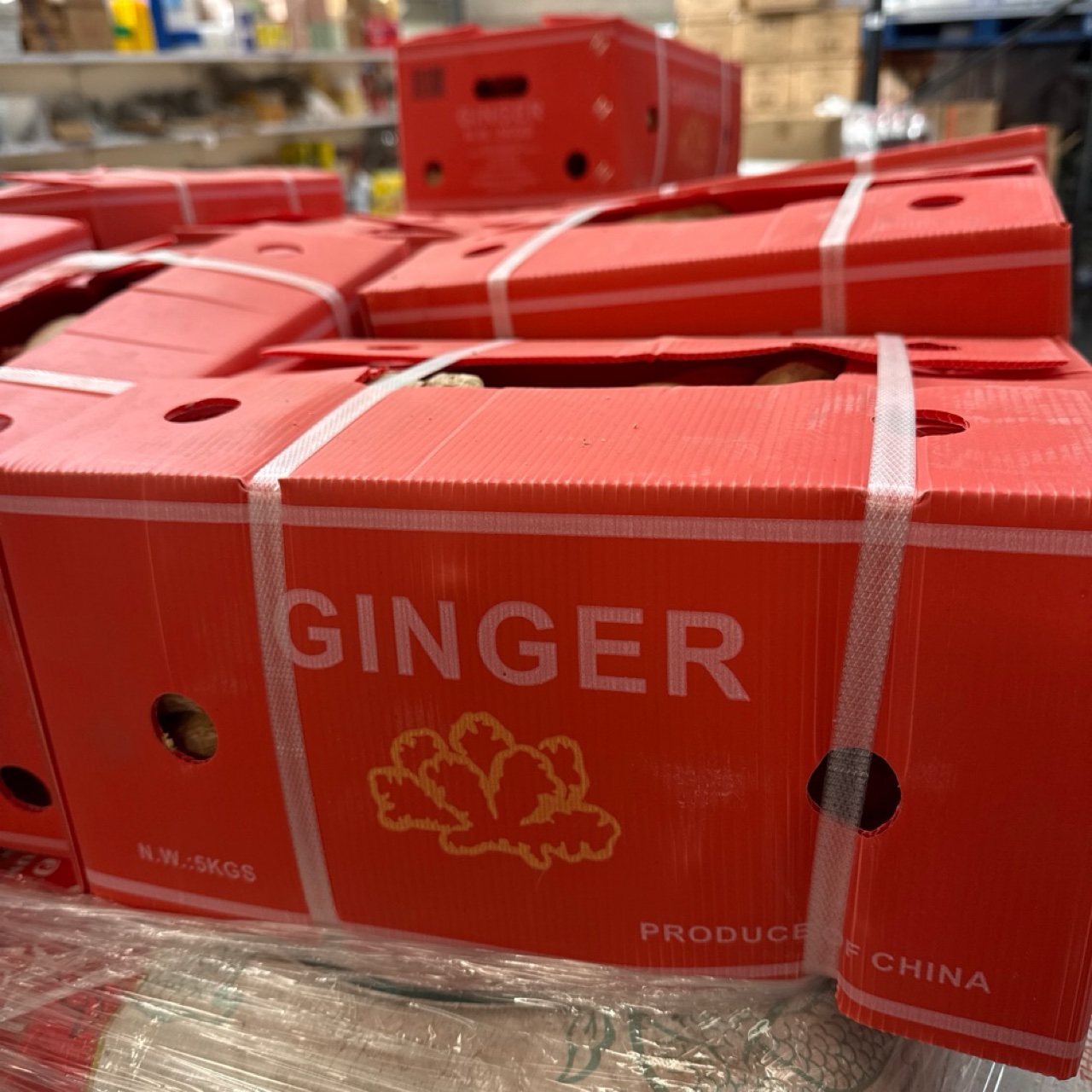 Box Of Fresh Ginger