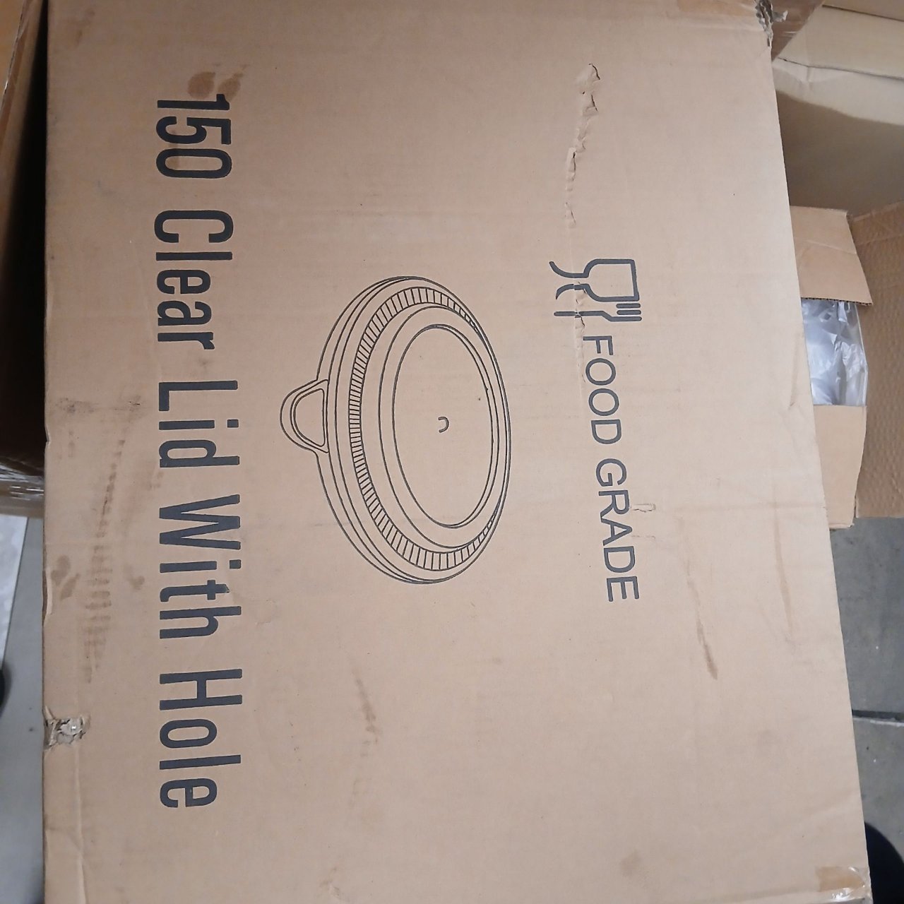 Clear Round Lids 600pc/1000ml/Box